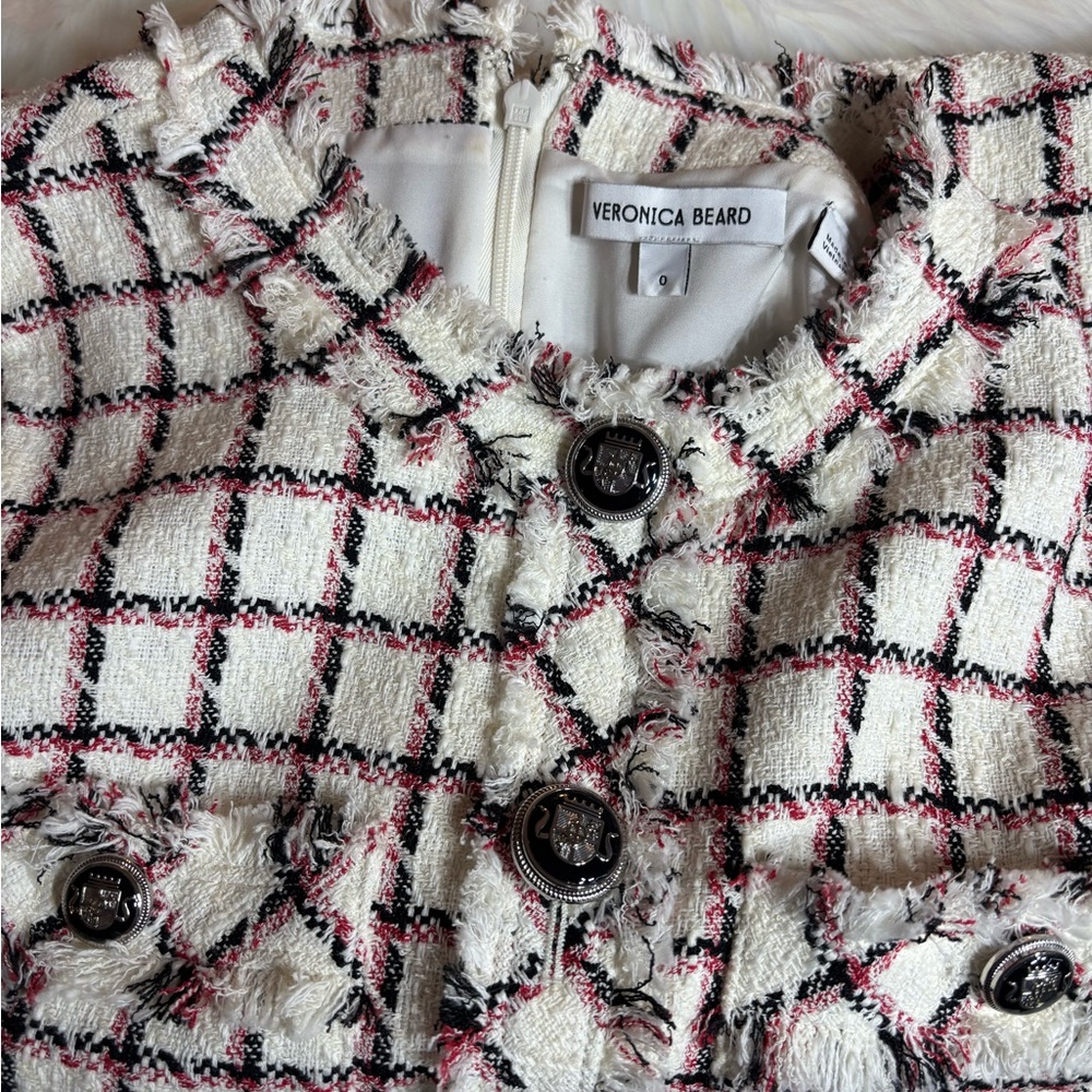 Veronica Beard Plaid Tweed Dress